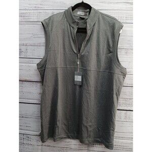 Martin Golf Apparel 1/4 Zip Vest Men's Large Charcoal Cotton Blend